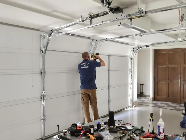 Milford city  Garage Door Repair certified technician performing precision garage door repair in Milford city 